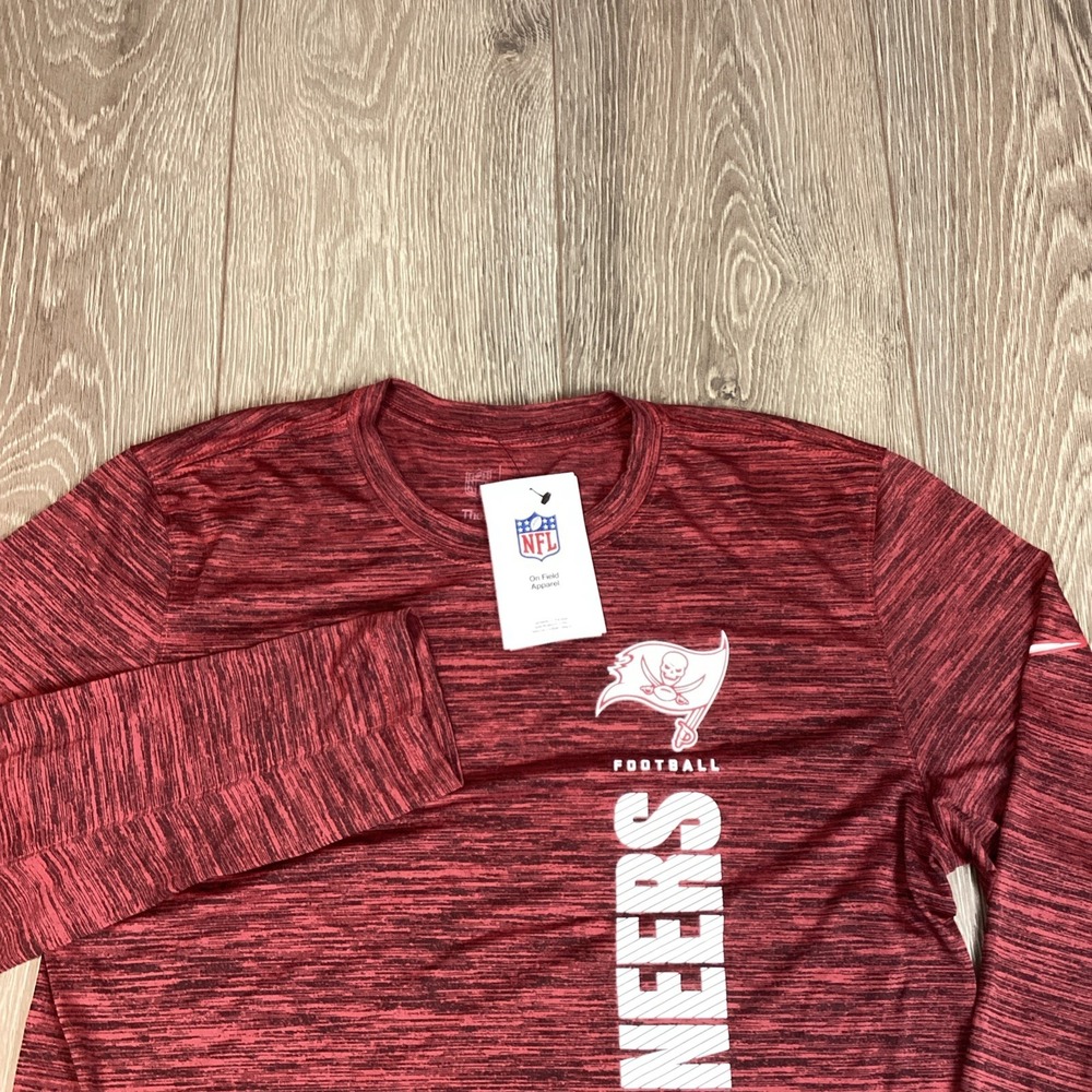 NFL Buccaneers Men's‎ NIKE Tampa Bay On Field Football Long Sleeve Red Tshirt